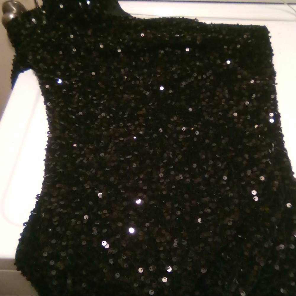Black Sequin Dress